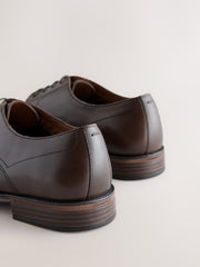 Saffiano Brown Leather Derby Shoes By Monk Bespoke Labs