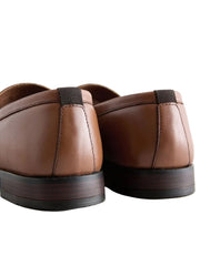 Snaffle Tan Leather Loafers By Monk Bespoke Labs