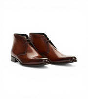 Cape Town Cognac Brown High Ankle Derby by Monk BeSpoke