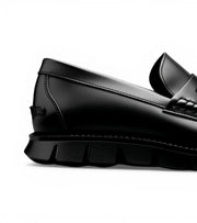 Accra Black Moccasins by Monk BeSpoke