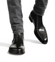 Tunis Black Boots by Monk BeSpoke