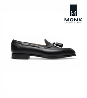 Dallas Big Size Black Moccasins by Monk Bespoke Labs