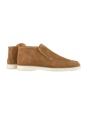 Florence Warm Tan Suede Slip-On Ankle Loafers By Monk Bespoke Labs