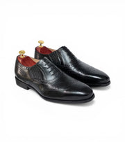 Zurich Black Brogue Oxfords by Monk Bespoke Labs