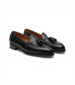 Dallas Big Size Black Moccasins by Monk Bespoke Labs