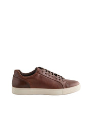 Daegu Brown Leather Sneaker By Monk Bespoke Labs