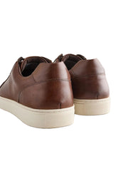 Daegu Brown Leather Sneaker By Monk Bespoke Labs