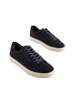 Daegu Navy Blue Suede Sneaker By Monk Bespoke Labs