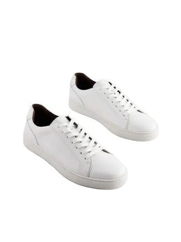 White sneakers on a light gray background