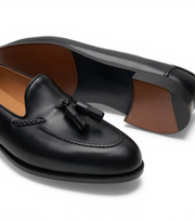 Dallas Big Size Black Moccasins by Monk Bespoke Labs