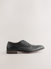 Saffiano Black Leather Derby Shoes By Monk Bespoke Labs