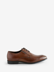 Executive Cognac Leather Derby Shoes By Monk Bespoke Labs