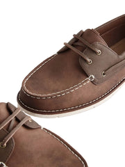 Pusan Two-Tone Suede Boat Shoes By Monk Bespoke Labs