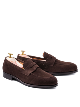 POLO dark brown suede loafers