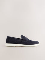Suede leather loafers