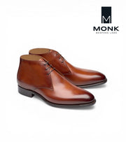 Boston Tan High Ankle Derby by Monk BeSpoke