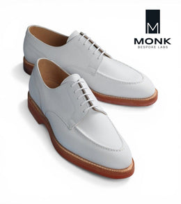 Vancouver White Split-Toe Derby by Monk Bespoke Labs