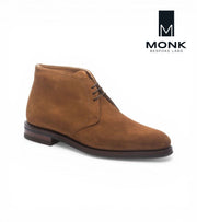 Halifax Tan High Ankle Derby by Monk Bespoke Labs