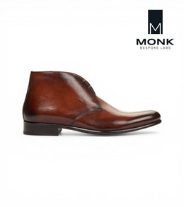 Cape Town Cognac Brown High Ankle Derby by Monk BeSpoke