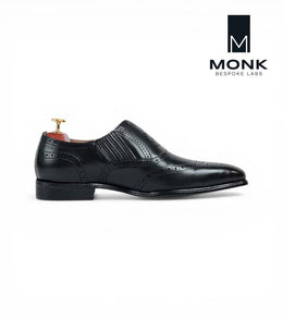 Zurich Black Brogue Oxfords by Monk Bespoke Labs