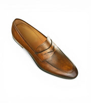 Madrid Big Size Tan Moccasins by Monk Bespoke Labs