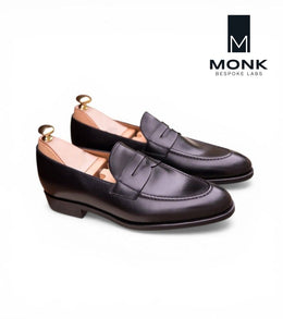 Barcelona Black Moccasins by Monk BeSpoke