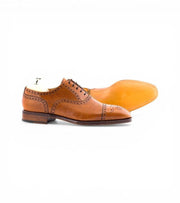 Atlanta Bigsize Tan Brogue Oxford by Monk Bespoke Labs