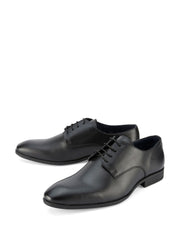 Essential Black Leather Derby Shoes By Monk Bespoke Labs