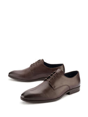 Essential Dark Brown Leather Derby Shoes By Monk Bespoke Labs
