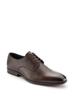 Essential Dark Brown Leather Derby Shoes By Monk Bespoke Labs