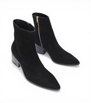 Beijing White Cuban Heel Leather Boots by Monk Bespoke Labs